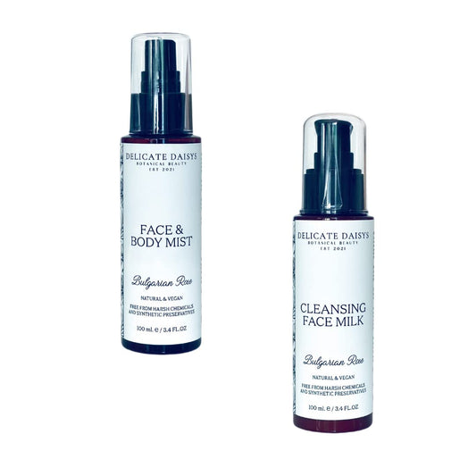 Delicate Daisys Glow Up Bundle vegan skincare trio for hydration, glow, and repair